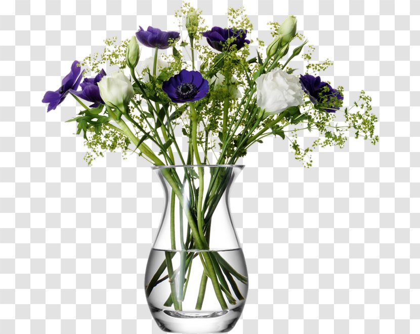Vase Flower Bouquet Glass Cut Flowers - Floristry Transparent PNG