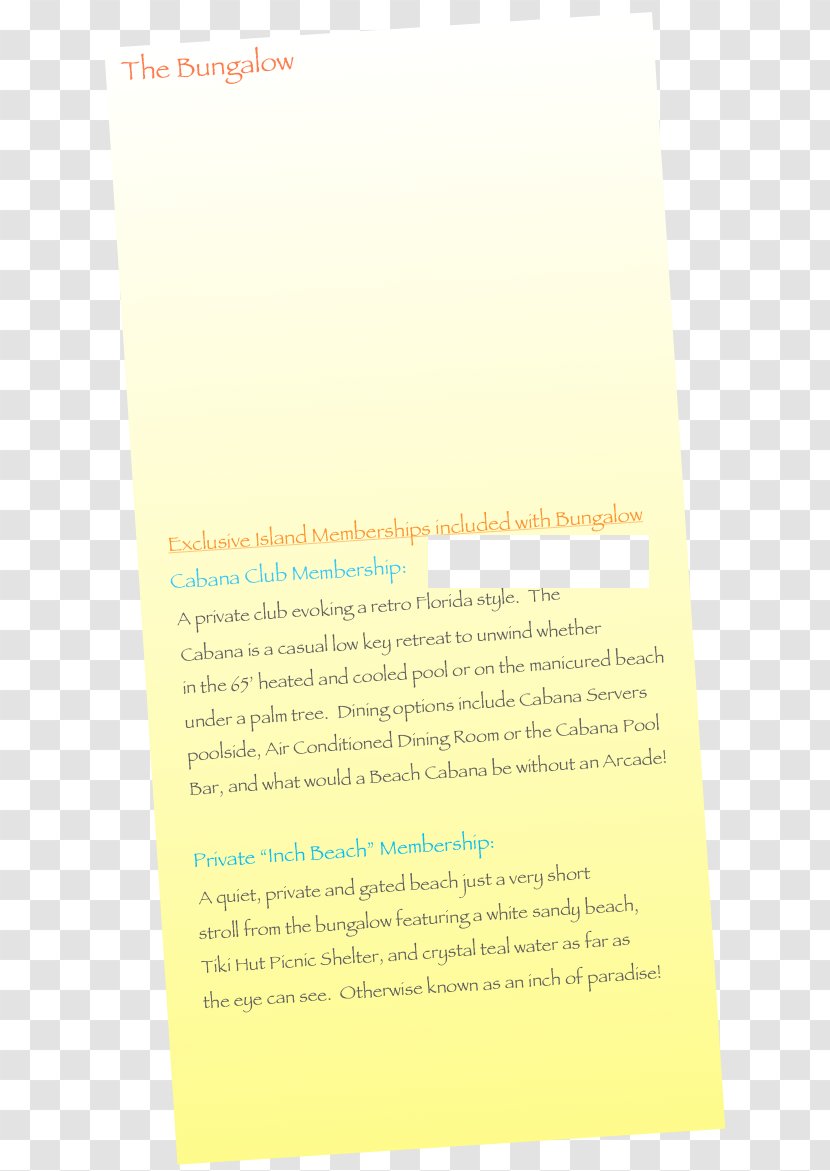 Document - Text - Yellow Transparent PNG