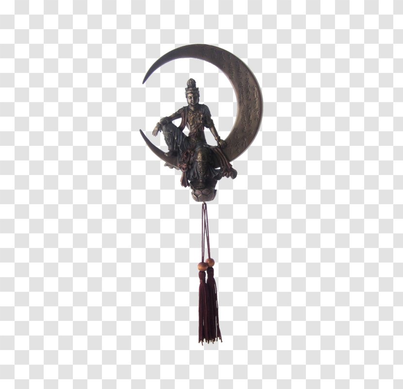 Bronze Sculpture - Figurine - Hanging Moon Transparent PNG