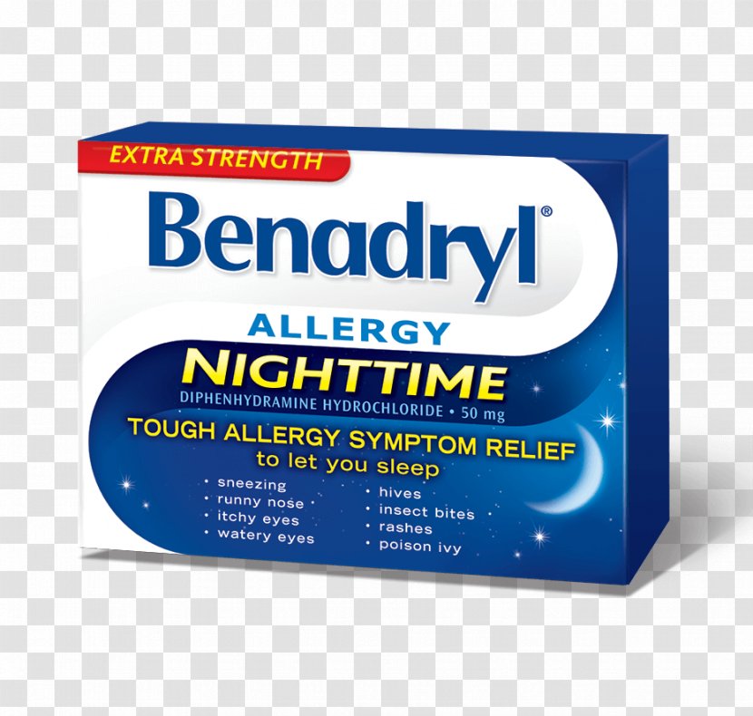 Canada Benadryl Brand Font Product - Runny Nose Transparent PNG