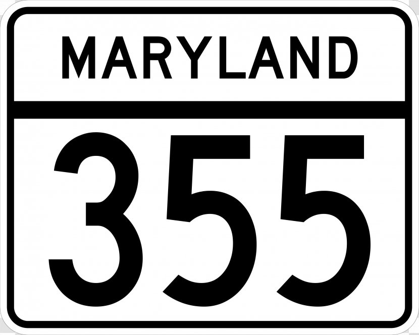 Maryland Route 355 Vehicle License Plates Clip Art Logo Number - Brand - Wiki Transparent PNG