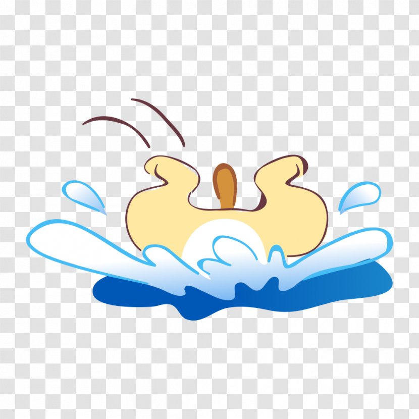 Shuili Clip Art - Area - Puppy Goes For A Swim Transparent PNG