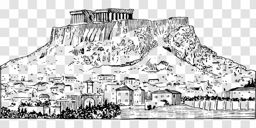 Parthenon Acropolis Of Athens Drawings Sketchbook - Greece Transparent PNG