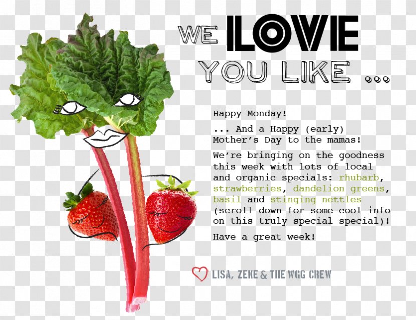 Strawberry Garden Rhubarb Diet Food Leaf Vegetable Transparent PNG