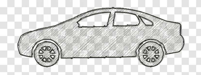Sedan Car Model Icon Cars Transport - Compact - Drawing Transparent PNG