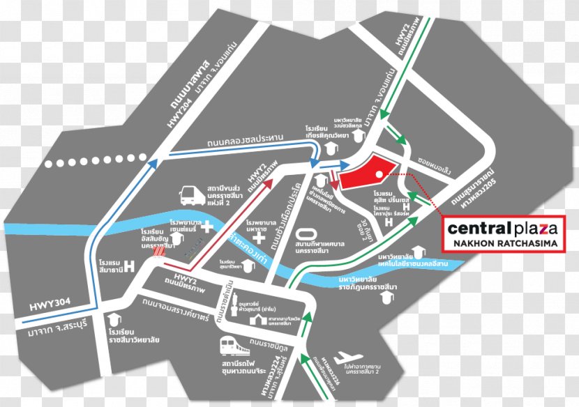 เซ็นทรัลพลาซา นครราชสีมา Central Department Store Map CentralPlaza Ubonratchathani Project Paza - Diagram Transparent PNG