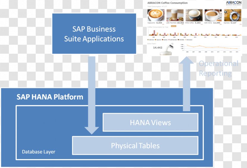 SAP HANA NetWeaver Business Warehouse SE ERP In-memory Database - Positioning - Live Performance Transparent PNG