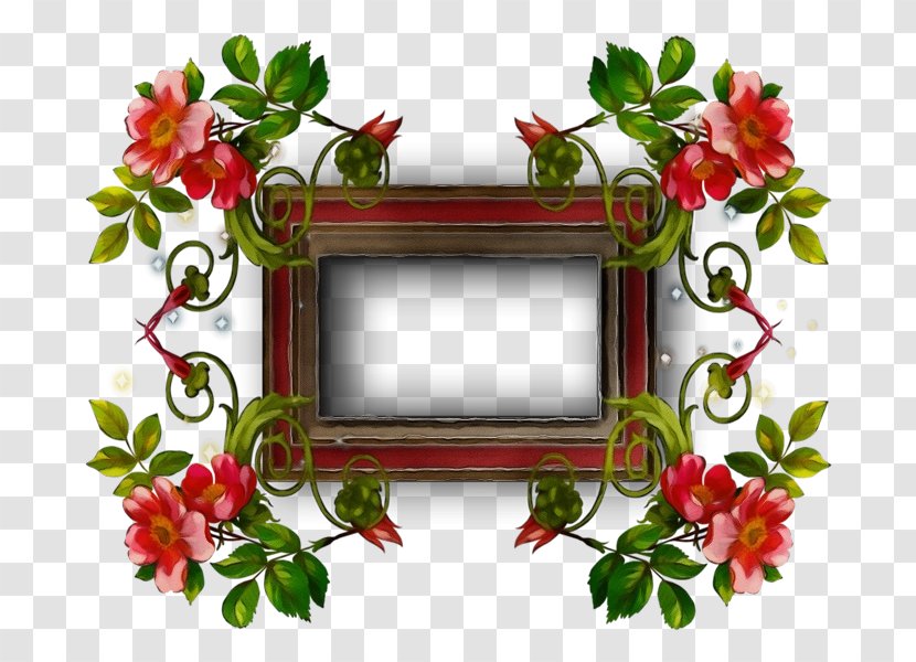 Watercolor Background Frame - Floral Design - Plant Transparent PNG
