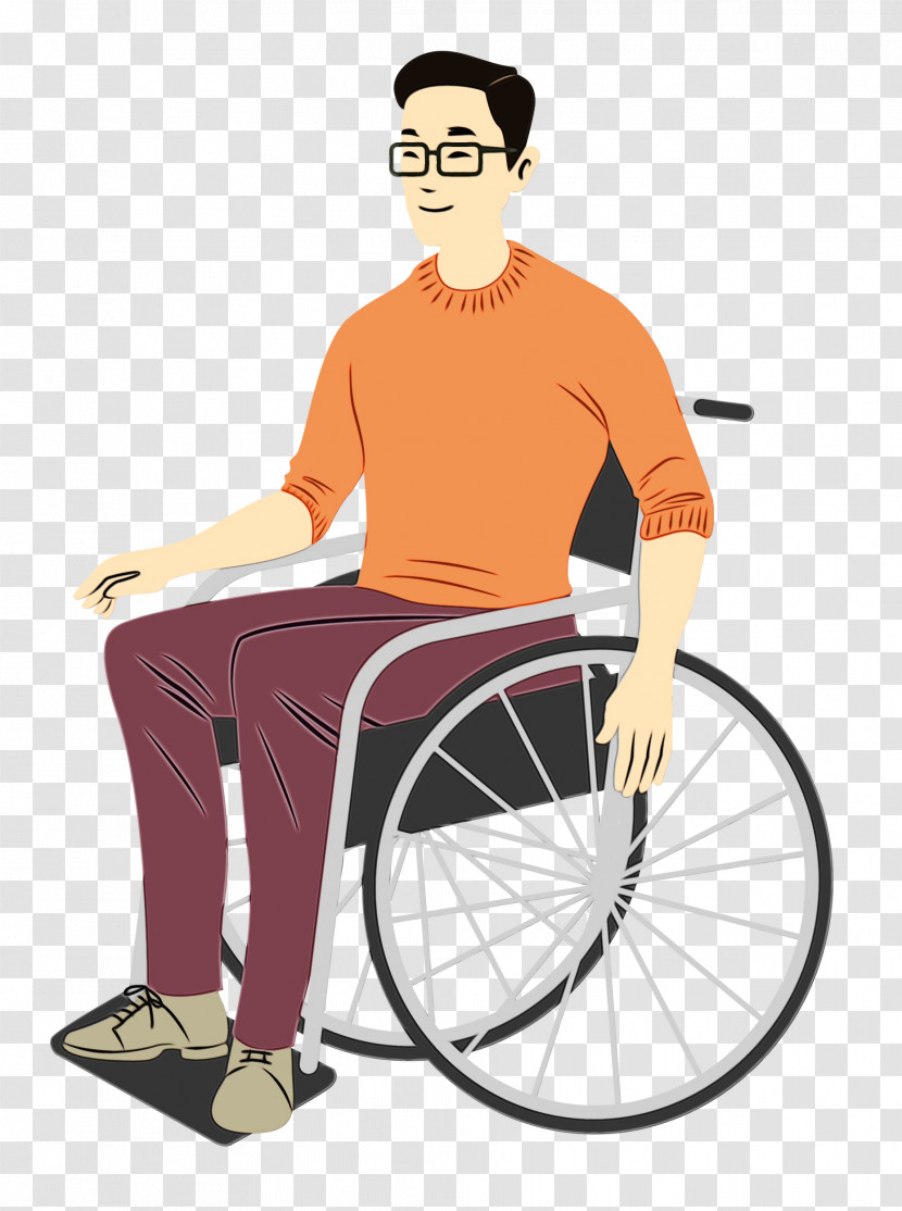 Chair Human Wheelchair Sitting Cartoon Transparent PNG