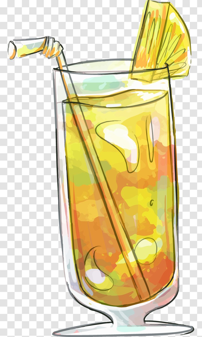 Lemon Juice Cocktail Drink - Auglis - Hand-painted Transparent PNG