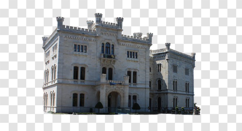 Miramare Castle Trieste Facade Building Architecture - Art - Retro Transparent PNG