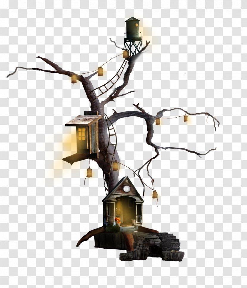 Tree House Halloween Clip Art - Gratis - Rat Transparent PNG