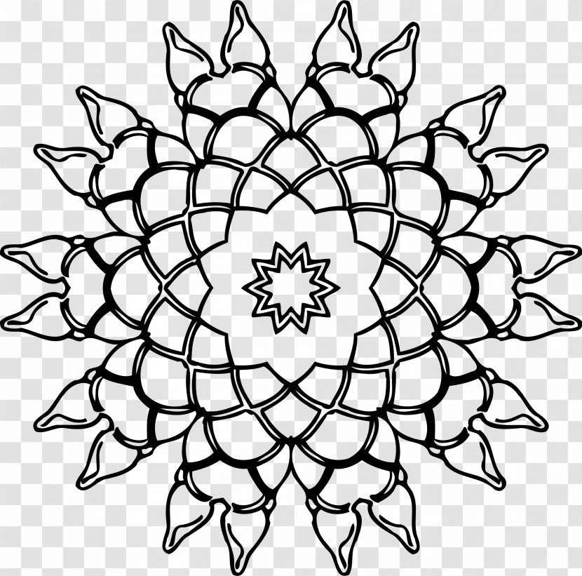 Symmetry Line Art Clip - Floral Design - Abstract Pattern Transparent PNG