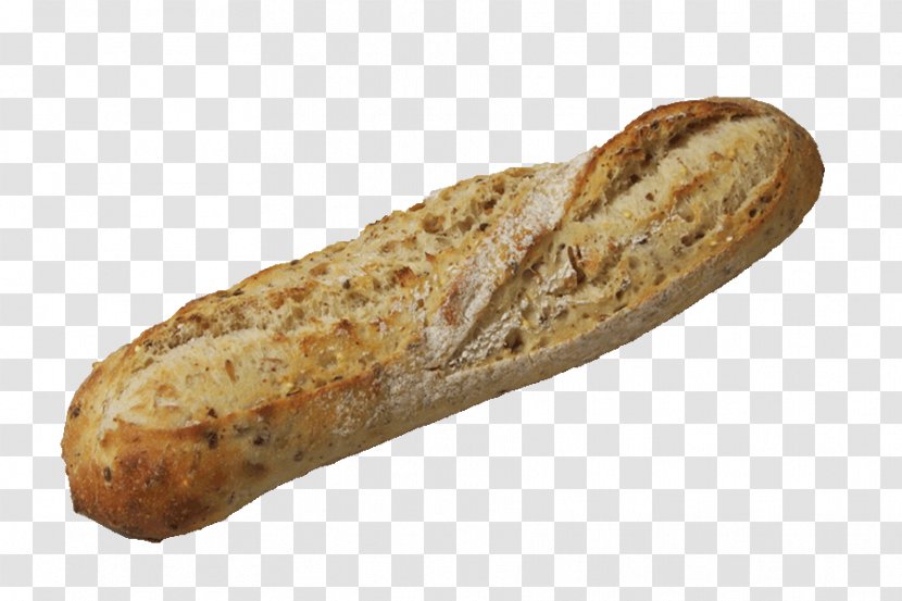 Rye Bread Baguette Brown Sourdough Whole Grain Transparent PNG