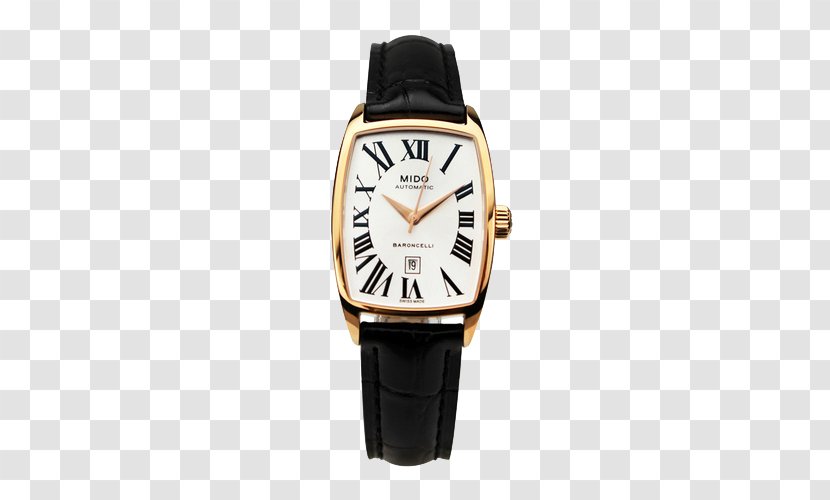 Mido Automatic Watch Clock Luxury Goods - Brand - Ms. Black Transparent PNG