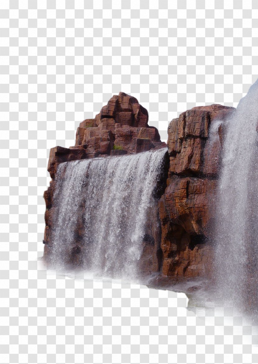 Rock Waterfall Computer File - Water Feature - Flowing Transparent PNG
