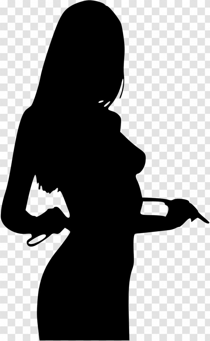 Silhouette Woman Clip Art - Black Transparent PNG