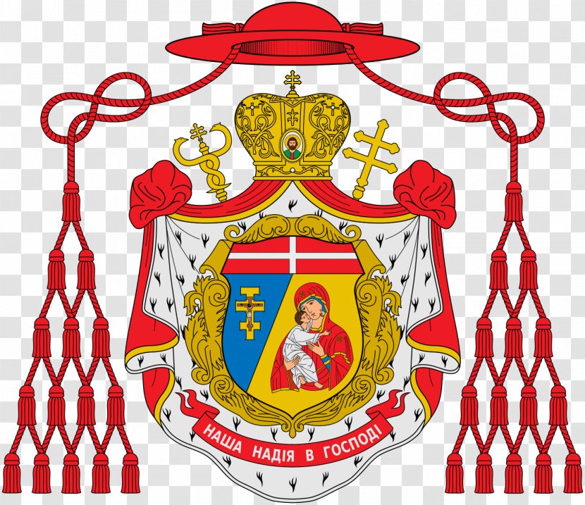 Cardinal Major Archbishop Ukrainian Catholic Archeparchy Of Kiev–Galicia Greek Church Coat Arms - Recreation Transparent PNG