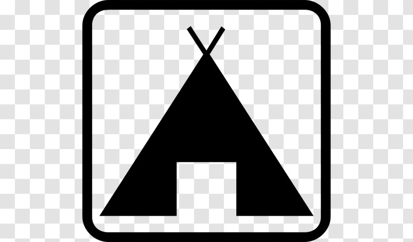 Camping Pictogram Tent Clip Art - Backpacking - Outline Cliparts Transparent PNG