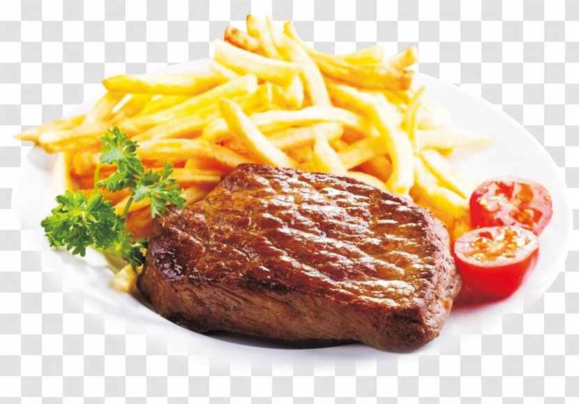 Steak Xc0 La Carte Okuklje Omelette Feijoada - Beef Fries Creative Background Transparent PNG