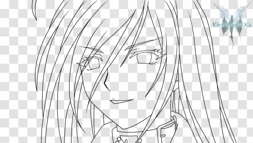 Line Art Moka Akashiya Rosario + Vampire Sketch - Silhouette Transparent PNG