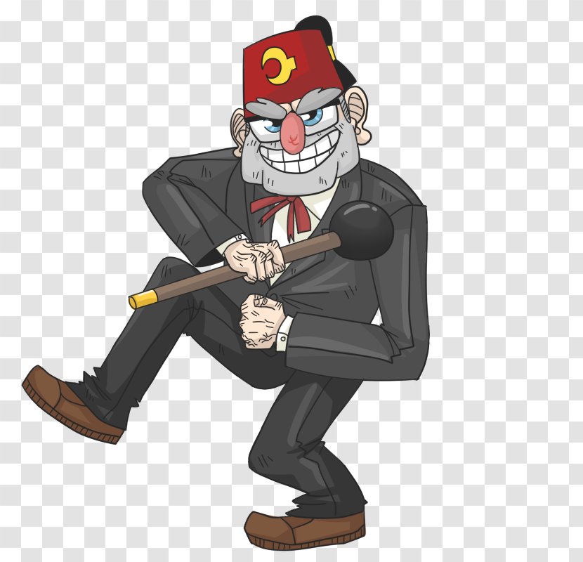 Clown Character Fiction Animated Cartoon - Grunkle Stan Transparent PNG
