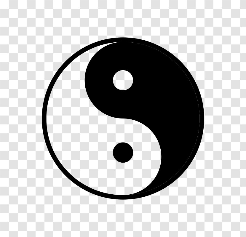 Logo Yin And Yang Kung Fu Symbol - Flat Design Transparent PNG