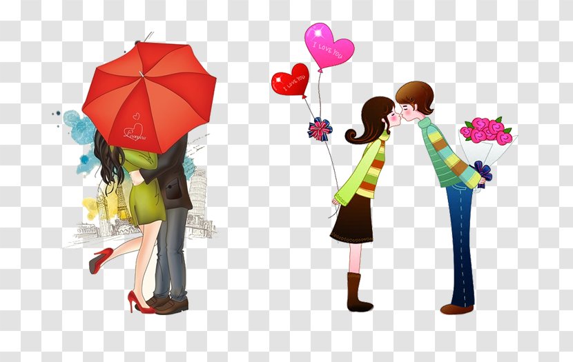 Falling In Love Boyfriend Romance Friendship - Human Behavior - A Couple Kiss Transparent PNG