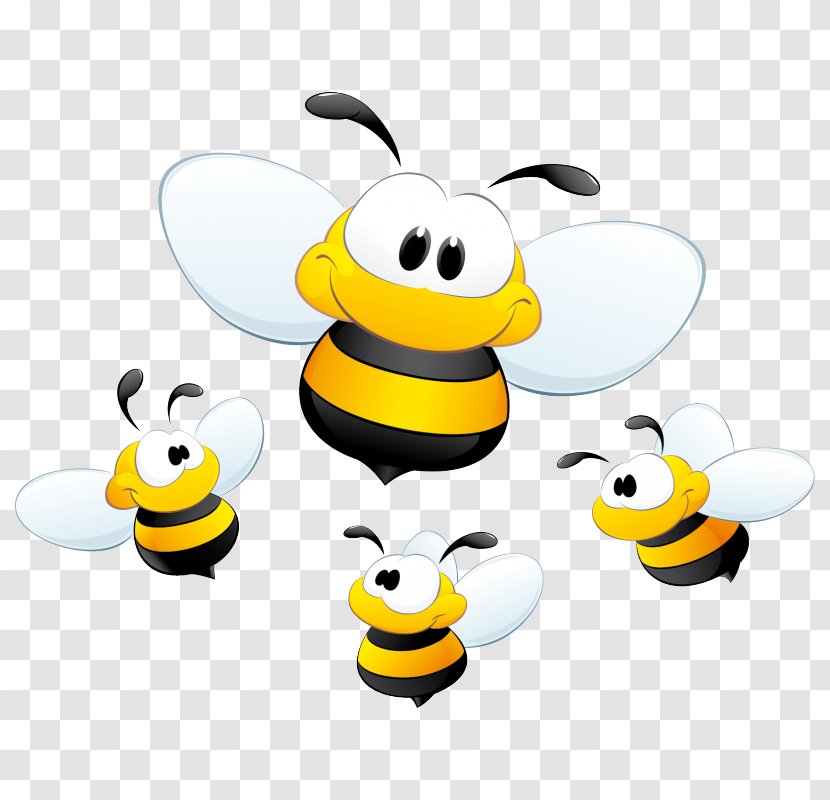 Bee Drawing Royalty-free - Pollinator Transparent PNG