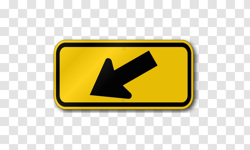Traffic Sign W16 Engine Arrow Warning - Pedestrian Transparent PNG