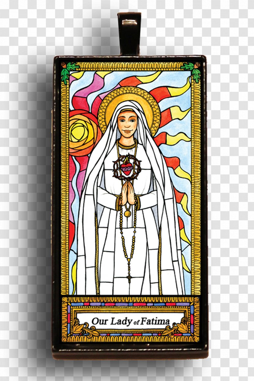 Stained Glass Art Material Font - Our Lady Of Fatima Transparent PNG