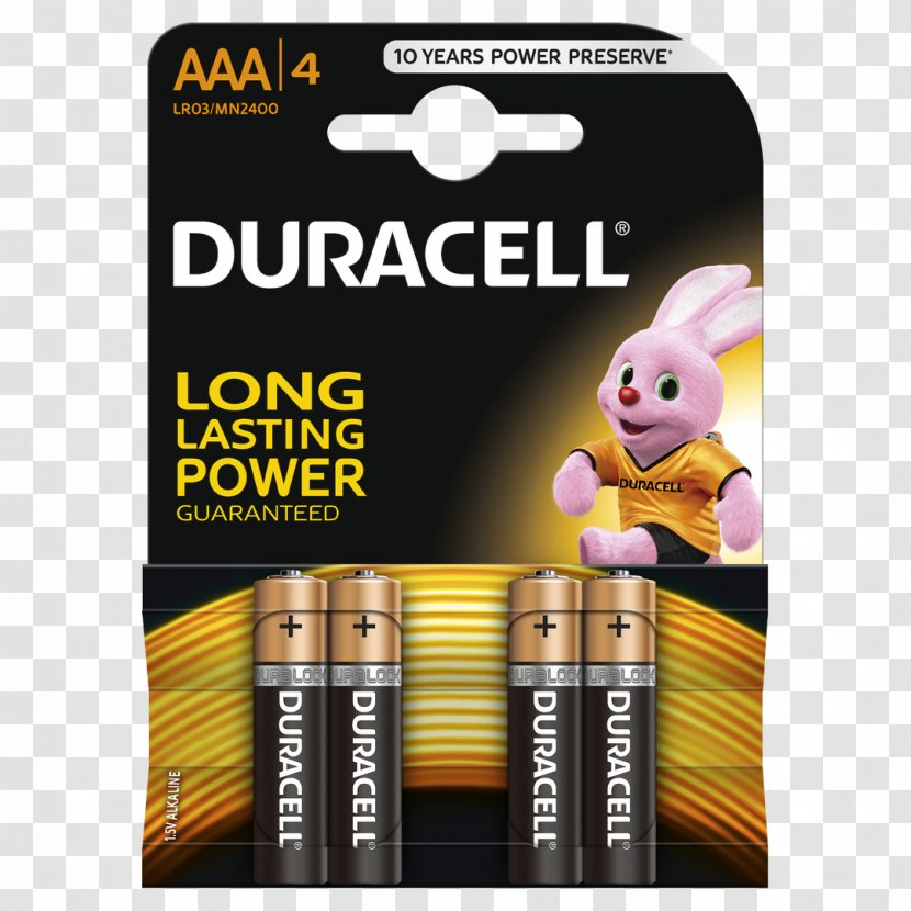 AAA Battery Duracell Alkaline Electric Rechargeable - Ampere Hour - Electronics Accessory Transparent PNG