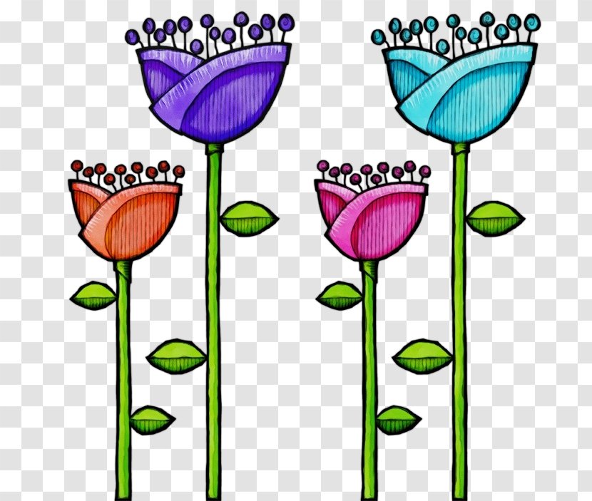 Clip Art Plant Tulip Flower Cut Flowers - Wildflower Stem Transparent PNG