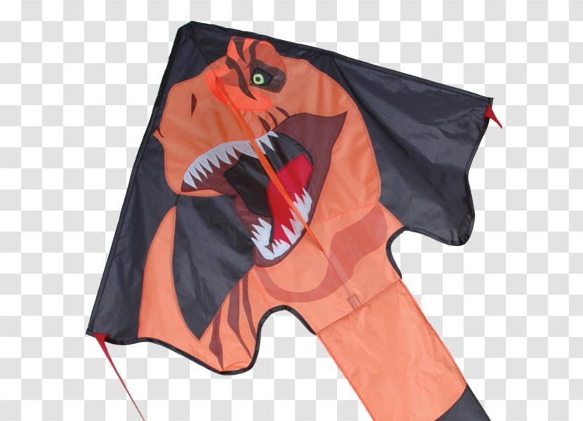Kite Tyrannosaurus Sky Ripstop Flight - Orange - Laundry Flyer Transparent PNG