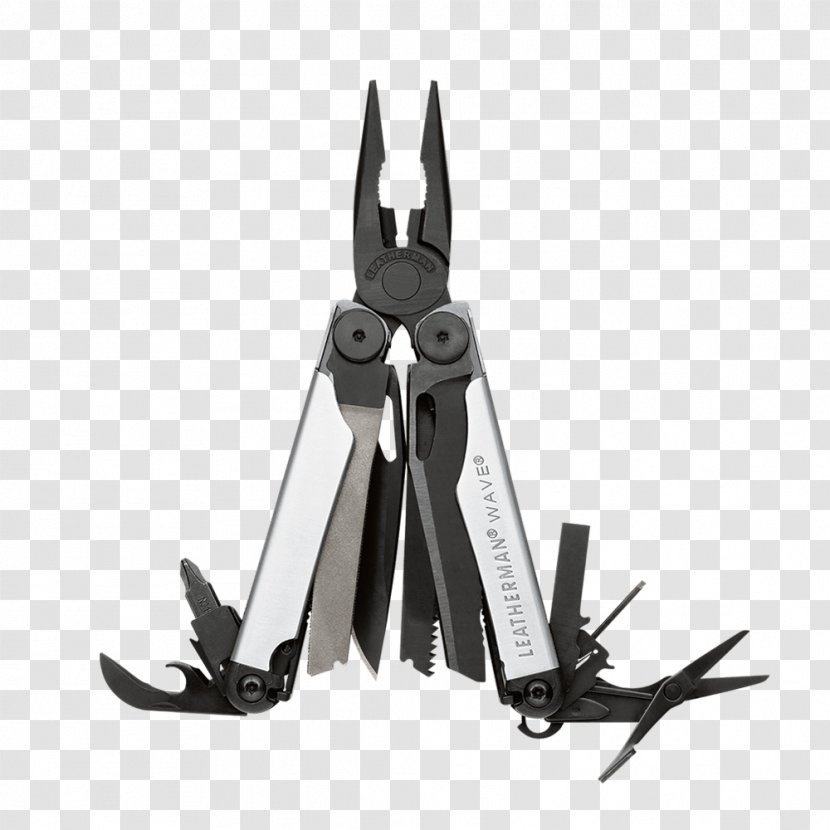 Multi-function Tools & Knives Leatherman Knife Wire Stripper - Manufacturing - Silver Wave Transparent PNG