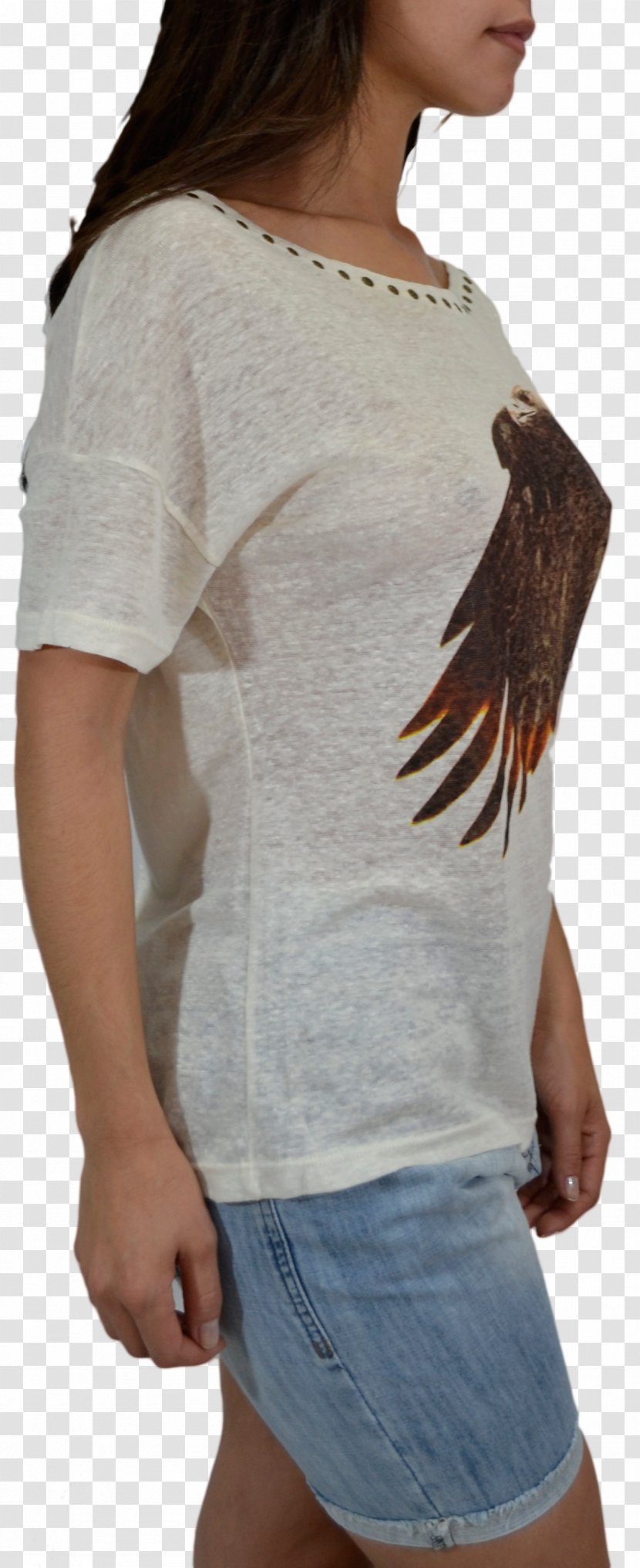 Blouse Sleeve T-shirt Shoulder Flax - Beige Transparent PNG