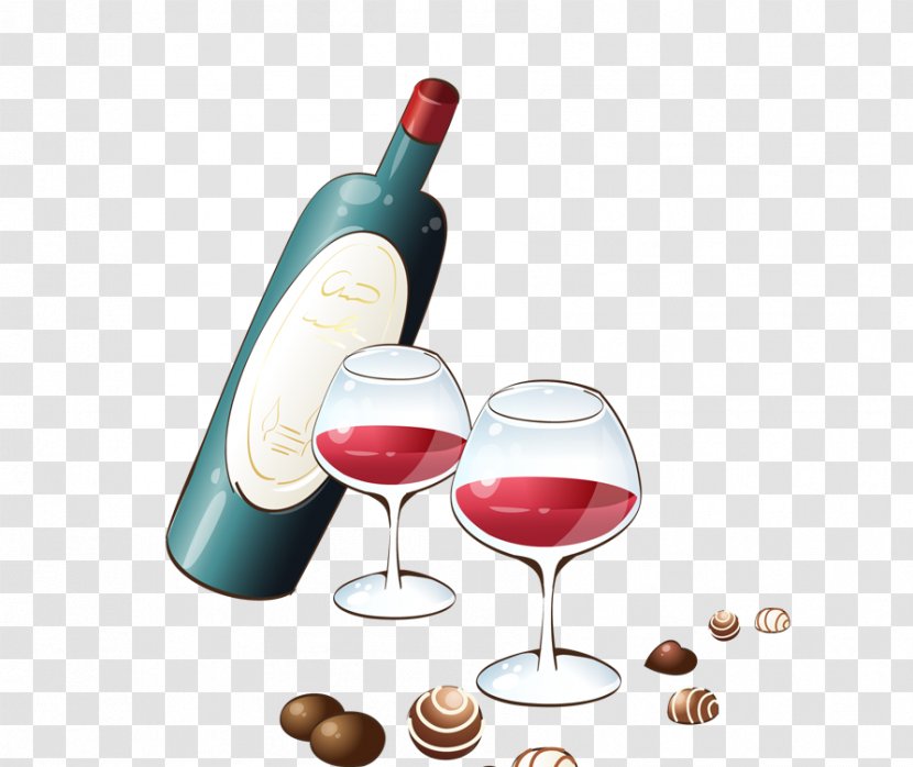 Red Wine Champagne Glass - Grape Transparent PNG