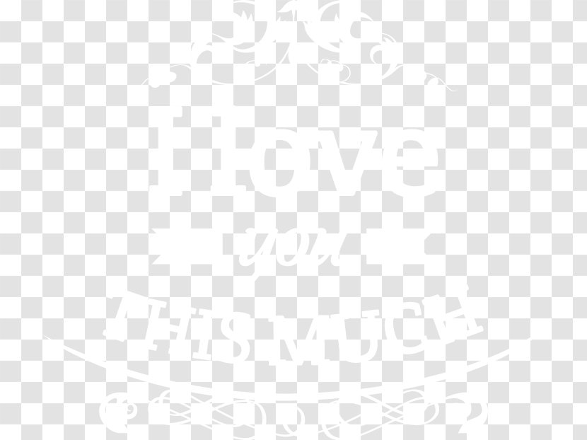White Black Pattern - Monochrome - Valentine's Day WordArt Transparent PNG