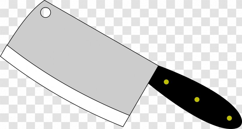 Butcher Knife Cleaver Kitchen Knives Clip Art - Yellow Transparent PNG