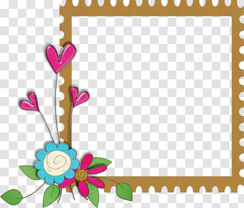 Picture Frames Floral Design Clip Art - Pop - Frilly Border Transparent PNG