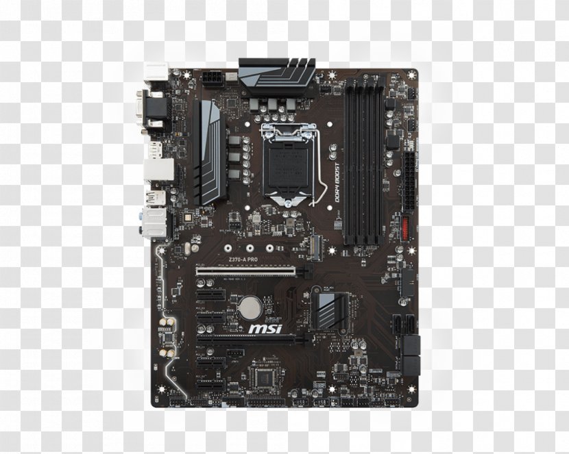 Intel LGA 1151 MSI Z370-A PRO Motherboard CPU Socket - Electronics Transparent PNG