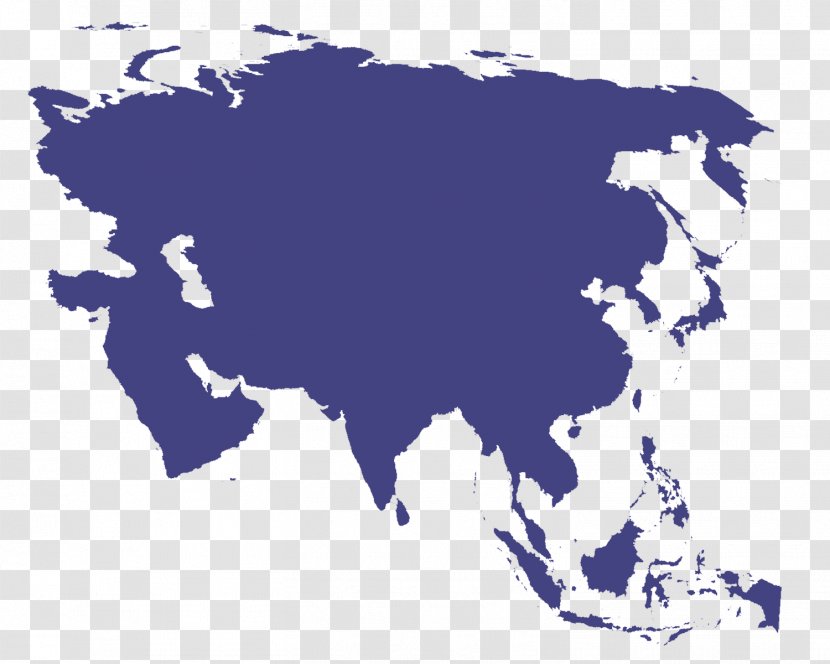 Southeast Asia Continent Europe Map - Blue Transparent PNG