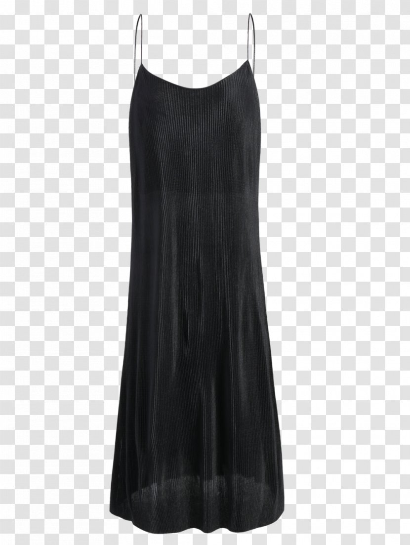 Little Black Dress Slip T-shirt Chemise - Sleeve - Pleated Transparent PNG