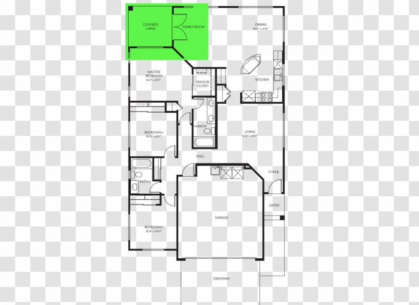 Floor Plan House Lanai Transparent PNG