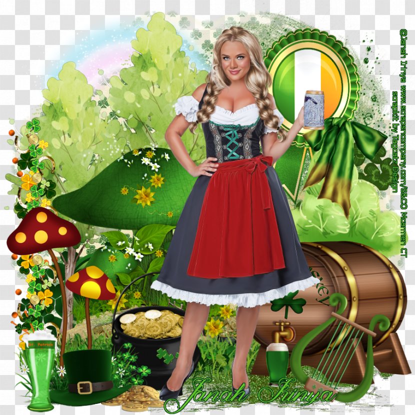 Oktoberfest Green Costume Fräulein - Beer Ad Transparent PNG