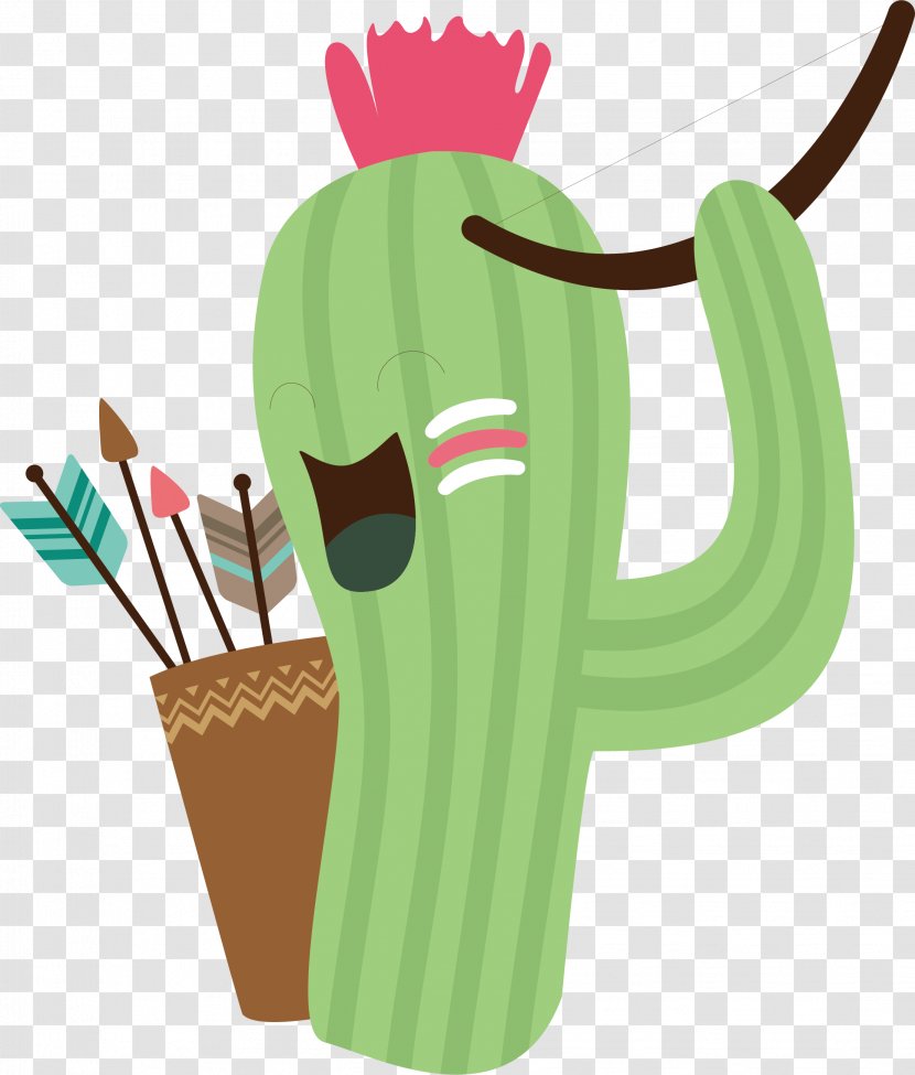 Cactaceae Euclidean Vector Bow Cartoon - Flowerpot - Fairy Column Transparent PNG