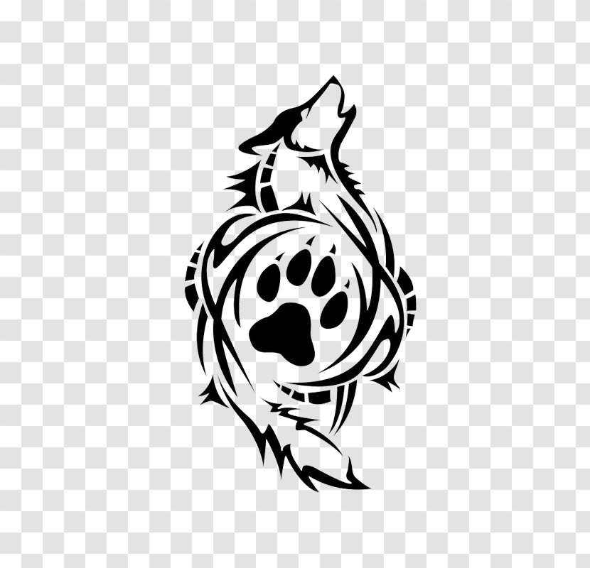 Gray Wolf Decal Tattoo Sticker Clip Art - Flower - Watercolor Transparent PNG