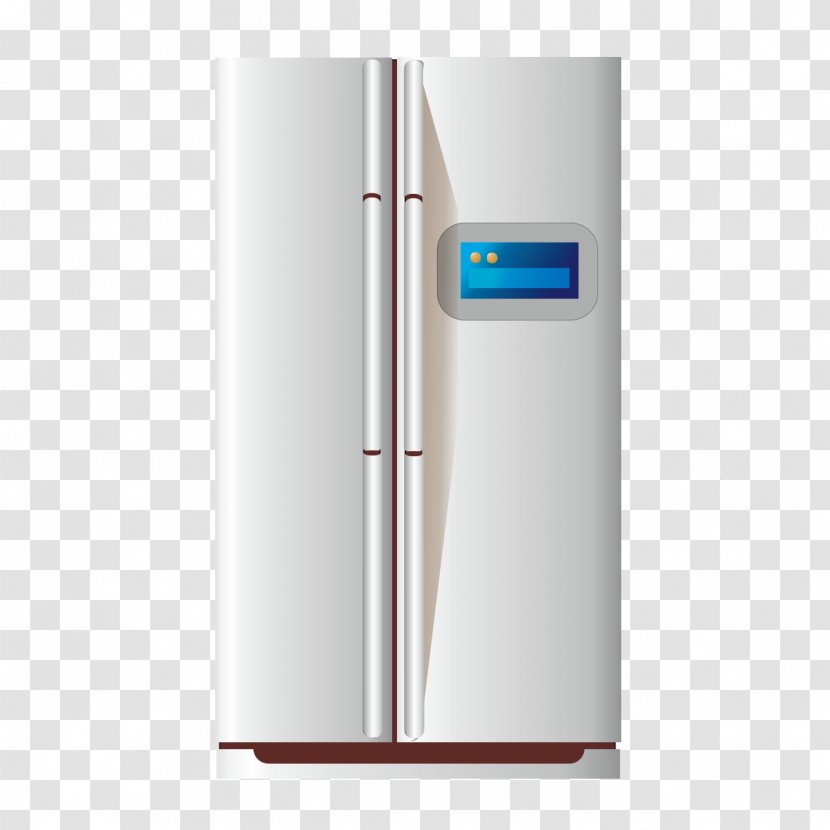 Home Appliance Refrigerator Icon - Plumbing Fixture - Hand-painted Two-door Pattern Transparent PNG