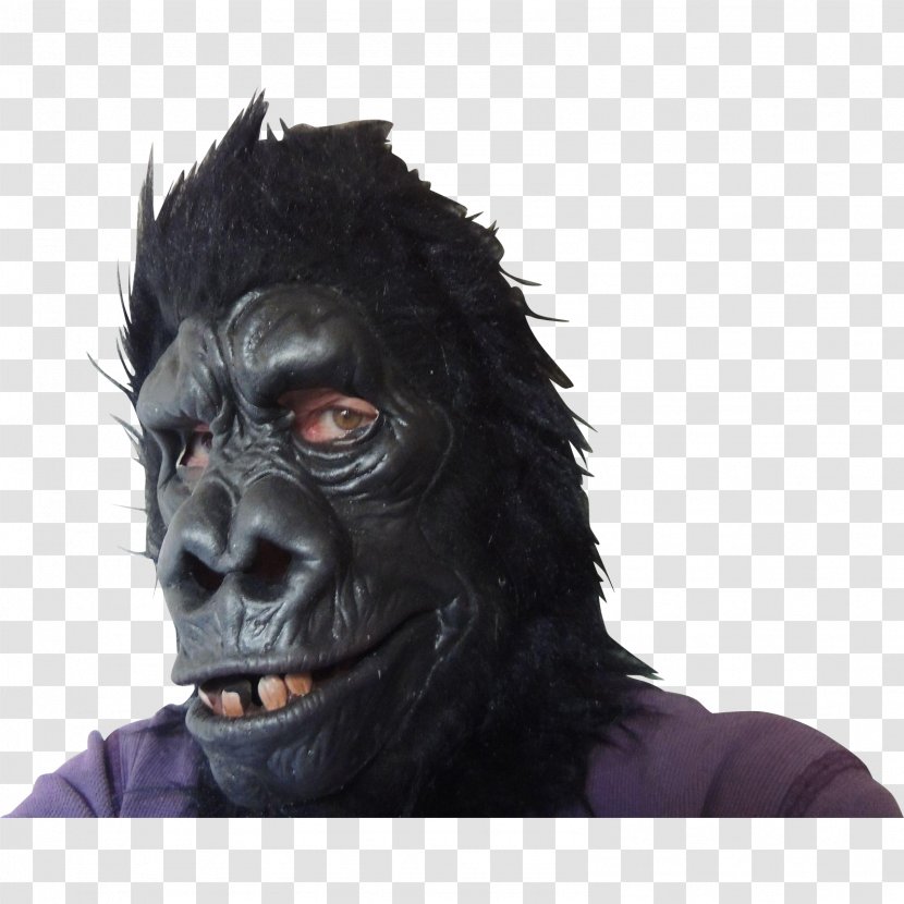 Gorilla Primate Headgear Mask Animal - Snout Transparent PNG