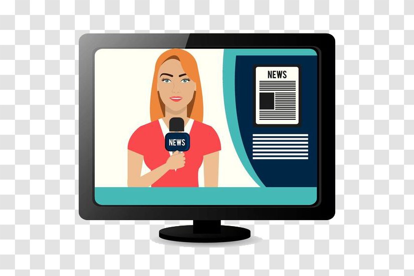 Journalism Royalty-free Illustration - Electronics - The Computer Broadcasts News Transparent PNG